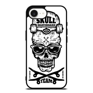 SKULL SKATEBOARD TEAM LOGO iPhone 16e Case