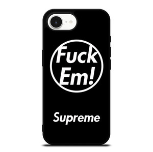 SUPREME FUCK EM BLACK iPhone 16e Case SUPREME FUCK EM BLACK iPhone 16e Case