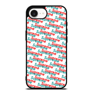 SUPREME RED BLUE PATTERN (2) iPhone 16e Case SUPREME RED BLUE PATTERN (2) iPhone 16e Case