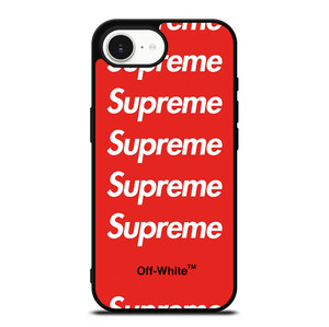 SUPREME RED OFF WHITE iPhone 16e Case SUPREME RED OFF WHITE iPhone 16e Case