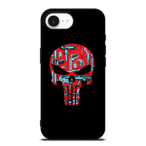 THE PUNISHER SKULL RED BLUE ARTWORK iPhone 16e Case