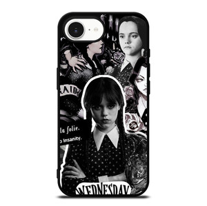 WEDNESDAY ADDAMS MOVIES COLLAGE iPhone 16e Case WEDNESDAY ADDAMS MOVIES COLLAGE iPhone 16e Case