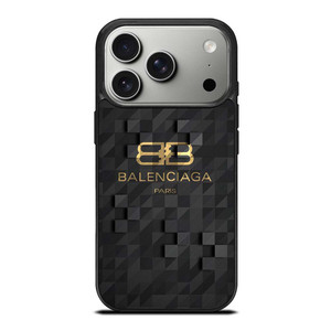 BALENCIAGA BLACK CUBE LOGO iPhone 17 Pro Case