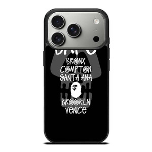 BAPE BLACK SKULL STUSSY iPhone 17 Pro Case