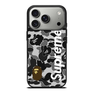 BAPE CAMO SHARK LOGO X SUPREME iPhone 17 Pro Case BAPE CAMO SHARK LOGO X SUPREME iPhone 17 Pro Case