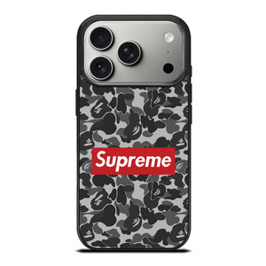 CAMO BAPE SUPREME GREY iPhone 17 Pro Case CAMO BAPE SUPREME GREY iPhone 17 Pro Case