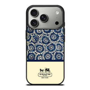 COACH NEW YORK BLUE FLORAL BATIK iPhone 17 Pro Case