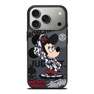 MICKEY MOUSE CAMO X MOSCHINO X STUSSY iPhone 17 Pro Case
