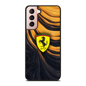 FERRARI LOGO YELLOW LIQUID Samsung Galaxy S21 Case