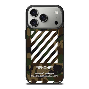 OFF WHITE CAMO ARMY iPhone 17 Pro Case