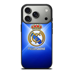 REAL MADRID LOGO BLUE LIGHT iPhone 17 Pro Case REAL MADRID LOGO BLUE LIGHT iPhone 17 Pro Case
