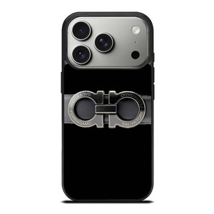 SALVATORE FERRAGAMO BELT BLACK iPhone 17 Pro Case SALVATORE FERRAGAMO BELT BLACK iPhone 17 Pro Case