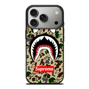SHARK CAMO BATHING APE SUPREME iPhone 17 Pro Case SHARK CAMO BATHING APE SUPREME iPhone 17 Pro Case