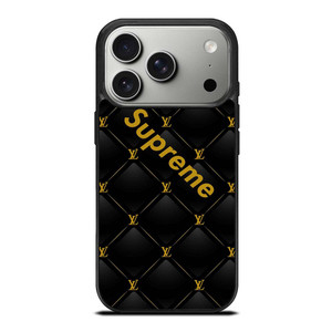 SUPREME BLACK PATTERN GOLD (2) iPhone 17 Pro Case SUPREME BLACK PATTERN GOLD (2) iPhone 17 Pro Case