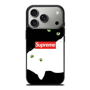 SUPREME BLACK WHITE CAT (2) iPhone 17 Pro Case SUPREME BLACK WHITE CAT (2) iPhone 17 Pro Case