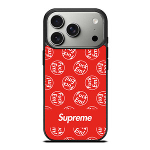 SUPREME FUCK EM PATTERN iPhone 17 Pro Case SUPREME FUCK EM PATTERN iPhone 17 Pro Case