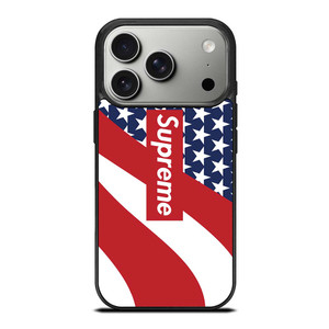 SUPREME LOGO AMERICAN FLAG iPhone 17 Pro Case SUPREME LOGO AMERICAN FLAG iPhone 17 Pro Case
