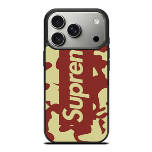 SUPREME RED CREAM LOGO iPhone 17 Pro Case SUPREME RED CREAM LOGO iPhone 17 Pro Case