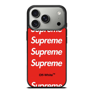 SUPREME RED OFF WHITE iPhone 17 Pro Case SUPREME RED OFF WHITE iPhone 17 Pro Case
