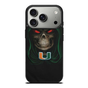 UM MIAMI HURRICANES SKULL iPhone 17 Pro Case UM MIAMI HURRICANES SKULL iPhone 17 Pro Case
