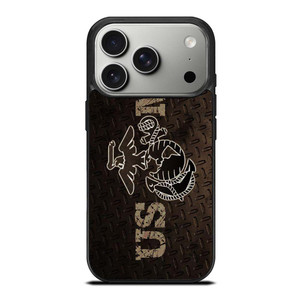 UNITED STATED MARINE CORPS METAL LOGO iPhone 17 Pro Case UNITED STATED MARINE CORPS METAL LOGO iPhone 17 Pro Case