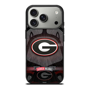 UNIVERSITY OF GEORGIA BULLDOGS UGA BLACK iPhone 17 Pro Case