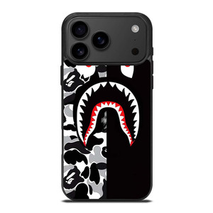 BAPE SHARK SUPREME CAMO BLACK iPhone 17 Pro Max Case BAPE SHARK SUPREME CAMO BLACK iPhone 17 Pro Max Case