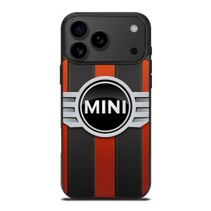MINI COPER LOGO BLACK RED STRIPES iPhone 17 Pro Max Case