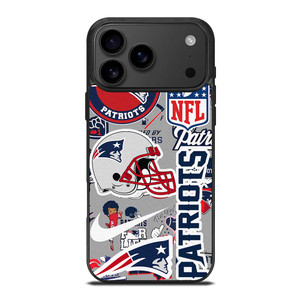 NEW ENGLAND PATRIOTS NFL STICKER BOMB iPhone 17 Pro Max Case