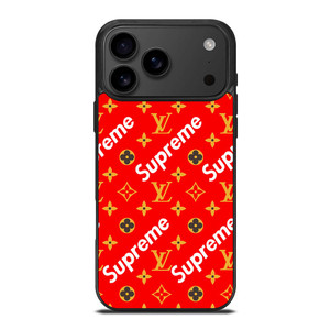 NEW SUPREME RED GOLD PATTERN iPhone 17 Pro Max Case NEW SUPREME RED GOLD PATTERN iPhone 17 Pro Max Case