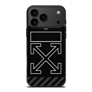 OFF WHITE BLACK CARBON iPhone 17 Pro Max Case