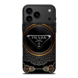PRADA MILANO BLACK GOLD iPhone 17 Pro Max Case PRADA MILANO BLACK GOLD iPhone 17 Pro Max Case