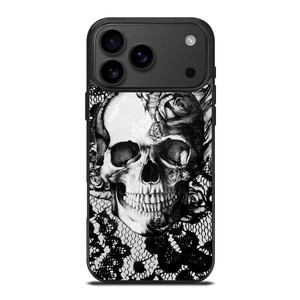 SKULL ON BLACK LACE iPhone 17 Pro Max Case SKULL ON BLACK LACE iPhone 17 Pro Max Case