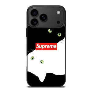 SUPREME BLACK WHITE CAT (2) iPhone 17 Pro Max Case SUPREME BLACK WHITE CAT (2) iPhone 17 Pro Max Case