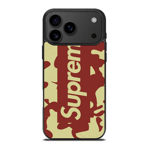 SUPREME RED CREAM LOGO iPhone 17 Pro Max Case SUPREME RED CREAM LOGO iPhone 17 Pro Max Case