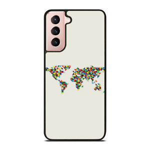 MINIMALISTIC WORLD MAP Samsung Galaxy S21 Case