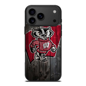 WISCONSIN BADGER WOODEN LOGO iPhone 17 Pro Max Case WISCONSIN BADGER WOODEN LOGO iPhone 17 Pro Max Case