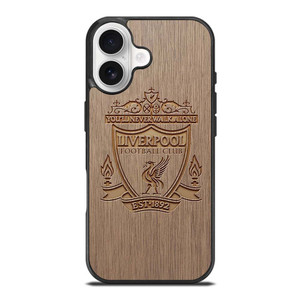 LIVERPOOL FC FOOTBALL CLUB WOODEN LOGO iPhone 17 Case