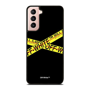 OFF WHITE LOGO POLICE LINE Samsung Galaxy S21 Case
