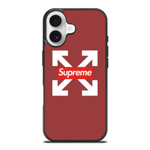 OFF WHITE LOGO X SUPREME RED iPhone 17 Case OFF WHITE LOGO X SUPREME RED iPhone 17 Case