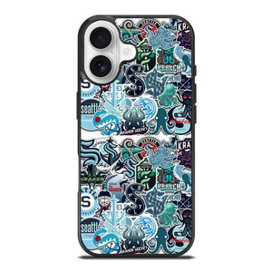 SEATTLE KRAKEN OCTOPUS COLLAGE iPhone 17 Case