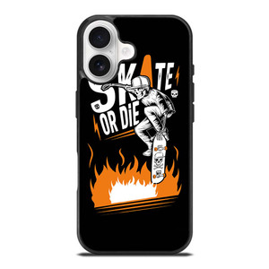 SKULL SKATE OR DIE ORANGE ARTWORK iPhone 17 Case SKULL SKATE OR DIE ORANGE ARTWORK iPhone 17 Case