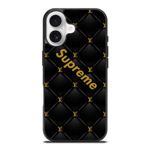 SUPREME BLACK PATTERN GOLD (2) iPhone 17 Case SUPREME BLACK PATTERN GOLD (2) iPhone 17 Case
