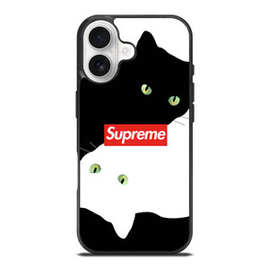 SUPREME BLACK WHITE CAT (2) iPhone 17 Case SUPREME BLACK WHITE CAT (2) iPhone 17 Case