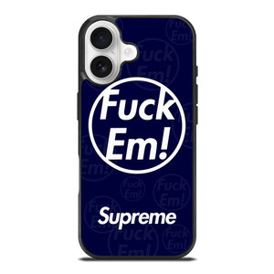 SUPREME FUCK EM BLUE iPhone 17 Case SUPREME FUCK EM BLUE iPhone 17 Case