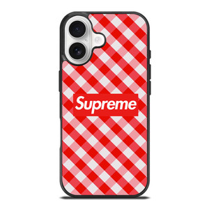SUPREME RED GINGHAM iPhone 17 Case