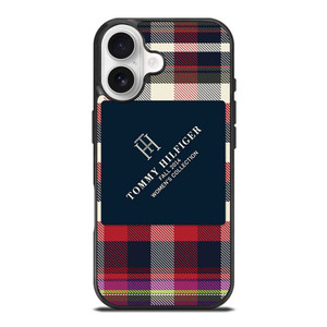 TOMMY HILFIGER RED BLACK PATTERN iPhone 17 Case