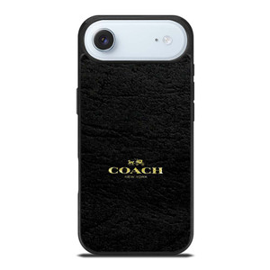 COACH LOGO TEXTURE BLACK iPhone Air Case