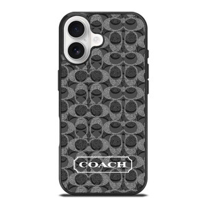 COACH NEW YORK LOGO PATTERN BLACK iPhone 17 Case