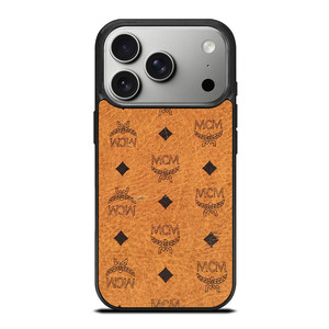 MCM WORLD WIDE BROWN LEATHER iPhone 17 Pro Case